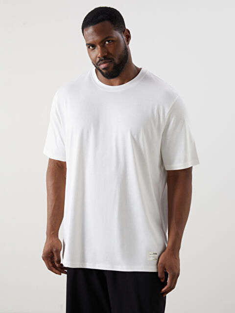 XSIDE Büyük Beden Bisiklet Yaka Penye Erkek Tişört - S5RM33Z8-R9J