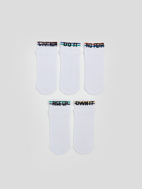 LCW Kids Desenli Erkek Çocuk Patik Çorap 5'li - S5RN22Z4-K00