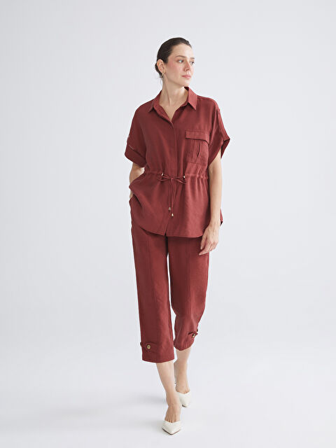 LCWAIKIKI Classic Beli Lastikli Modal Karışımlı Kadın Pantolon - S5RN42Z8-K39