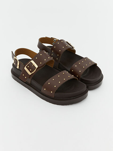 LCW STEPS Deri Görünümlü Kız Çocuk Sandalet - S5RN51Z4-ZZ0