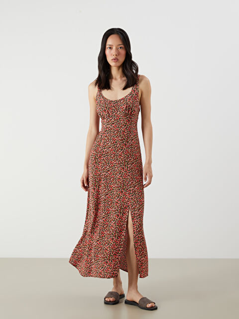 LCW Vision U Yaka Çiçekli Elbise - S5RN76Z8-LQY