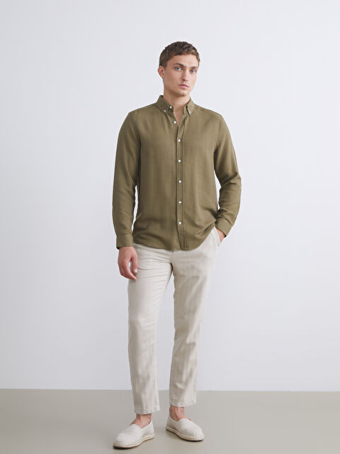 LCW Vision Slim Fit Keten Karışımlı Erkek Pantolon - S5RO42Z8-SX6