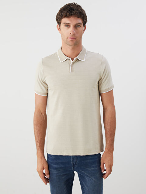 LCWAIKIKI Classic Polo Yaka Çizgili Erkek Tişört - S5RO44Z8-ELZ