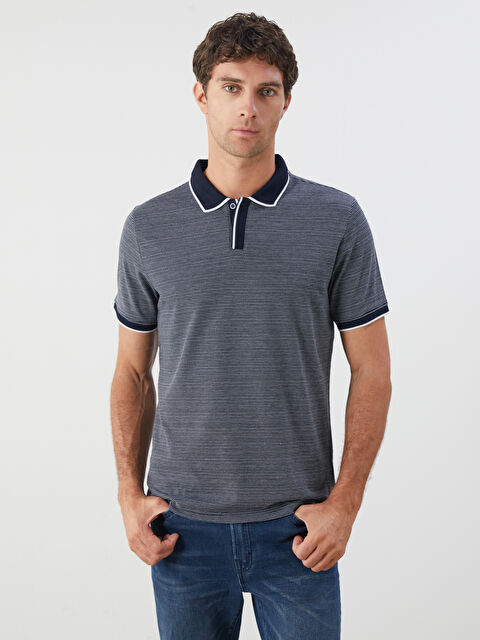 LCWAIKIKI Classic Polo Yaka Çizgili Erkek Tişört - S5RO44Z8-LGS
