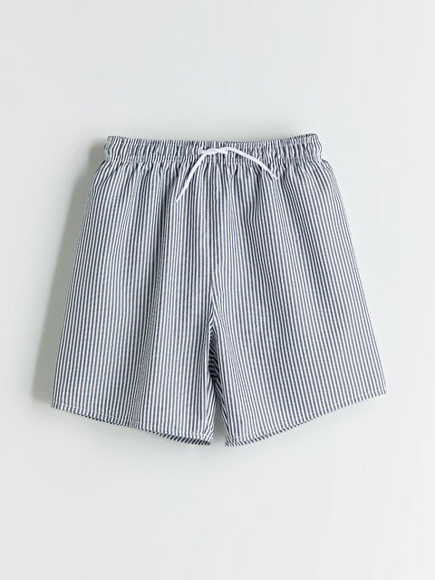 LCW Kids Beli Lastikli Çizgili Erkek Çocuk Deniz Şortu - S5RO77Z4-LGS