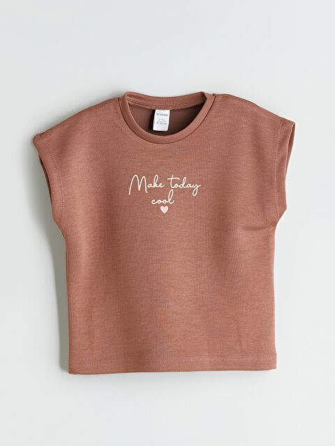 LCW Kids Bisiklet Yaka Baskılı Kız Çocuk Tişört - S5RO88Z1-H31