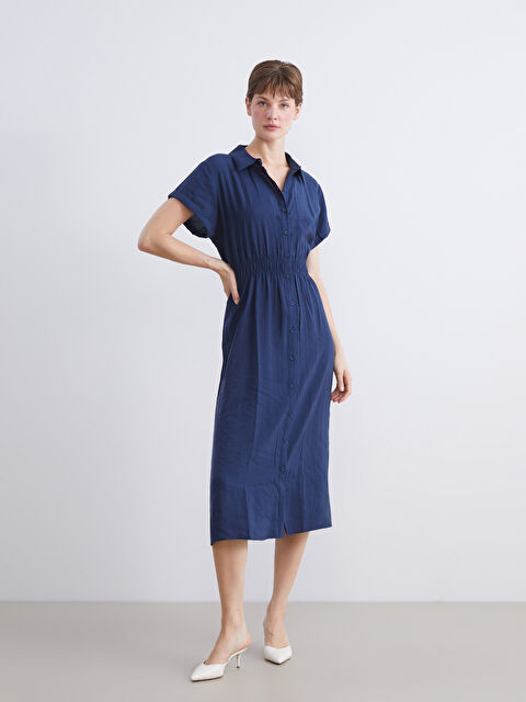 LCWAIKIKI Classic Modal Karışımlı Gömlek Elbise - S5RO96Z8-R4J