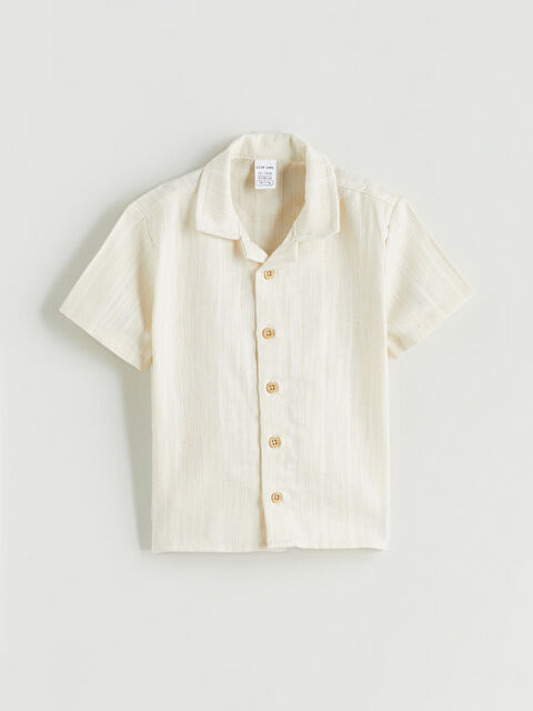 LCW baby Kısa Kollu Erkek Bebek Gömlek