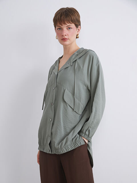 LCWAIKIKI Classic Kapüşonlu Kadın Ceket - S5RP80Z8-R1C