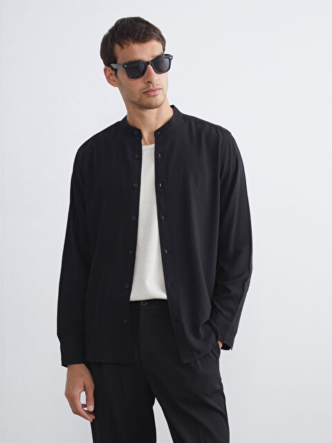 LCW Vision Regular Fit Hakim Yaka Uzun Kollu Erkek Gömlek - S5RQ33Z8-CVL