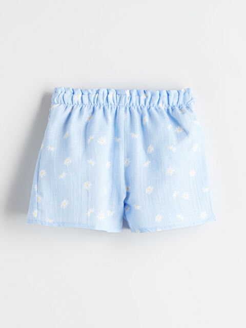 LCW baby Papatya Desenli Kız Bebek Şort - S5RQ37Z1-LQK