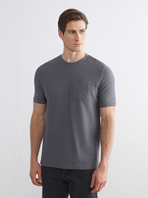 LCWAIKIKI Classic Bisiklet Yaka Erkek Tişört - S5RQ40Z8-YP2