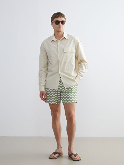 LCW SWIMWEAR Kısa Boy Desenli Erkek Deniz Şortu - S5RQ48Z8-LSJ