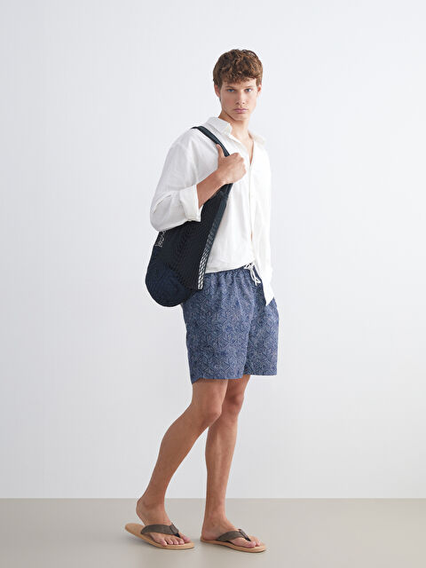 LCW SWIMWEAR Kısa Boy Desenli Erkek Deniz Şortu - S5RQ51Z8-LSJ