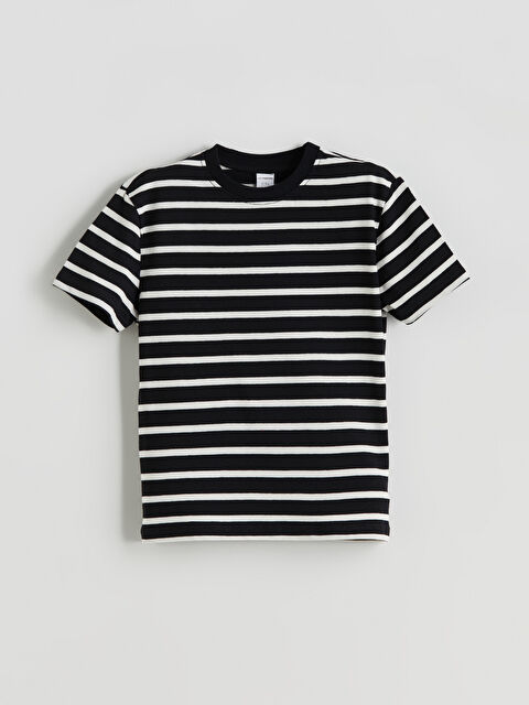 LCW Kids Bisiklet Yaka Çizgili Erkek Çocuk Tişört - S5RQ92Z1-LJX