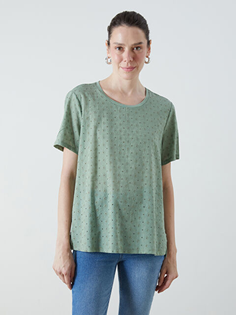 LCW Grace Bisiklet Yaka Ajurlu Bluz - S5RR22Z8-8T1