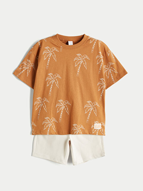 LCW Kids Baskılı Erkek Çocuk Tişört ve Şort 2'li - S5RR49Z1-LQX