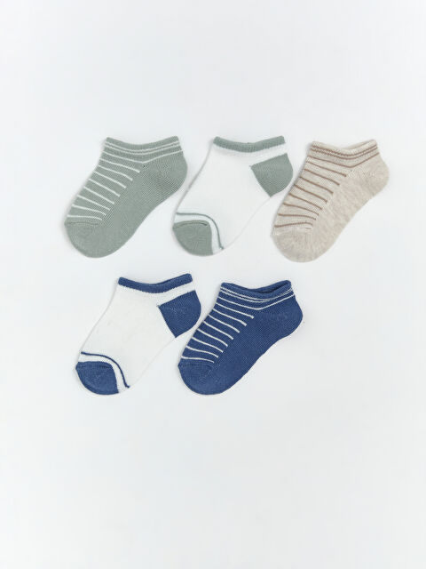 LCW baby Çizgili Erkek Bebek Patik Çorap 5'li - S5RR81Z1-TRH