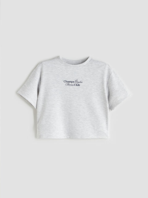 LCW Kids Bisiklet Yaka Baskılı Kız Çocuk Tişört - S5RS53Z4-CT3