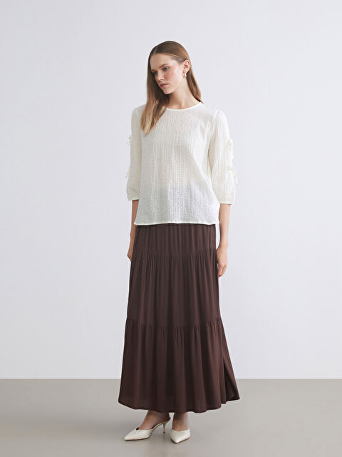 LCWAIKIKI Classic Beli Lastikli Katkat Etek - S5RT55Z8-HKQ