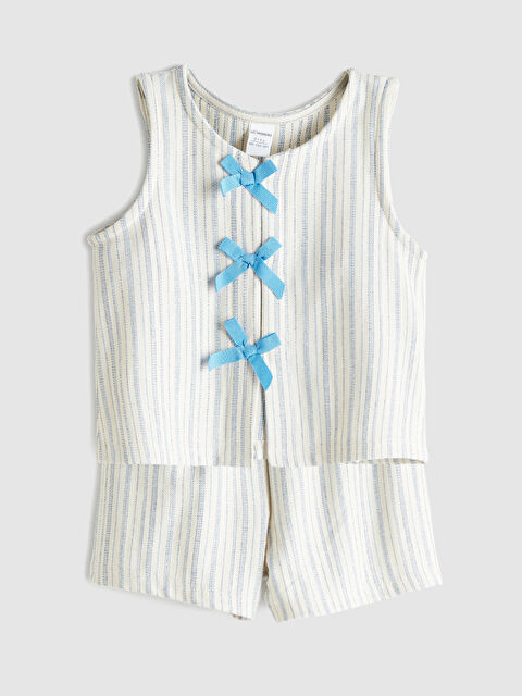 LCW baby Kurdele Detaylı Kız Çocuk Bluz ve Şort 2'li - S5RT74Z1-LEN