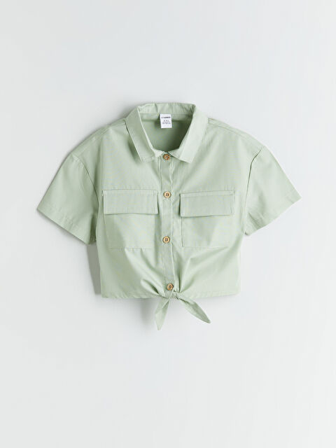 LCW Kids Basic Kısa Kollu Kız Çocuk Gömlek - S5RT99Z1-FHV