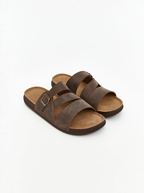 LCW STEPS Süet Görünümlü Erkek Terlik - S5RU65Z8-EMU