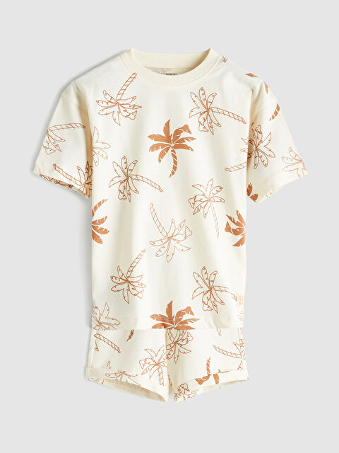 LCW Kids Baskılı Erkek Çocuk Tişört ve Şort 2'li - S5RU84Z1-LQA