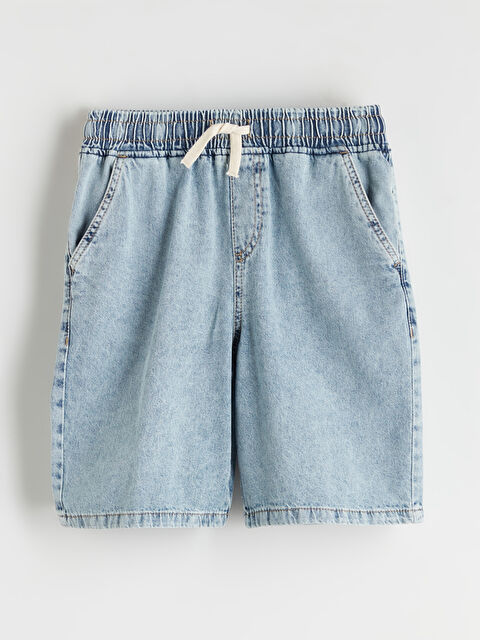 LCW Kids Beli Lastikli Erkek Çocuk Jean Şort - S5RU85Z4-311