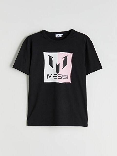 LCW Kids Bisiklet Yaka Messi Baskılı Erkek Çocuk Tişört - S5RU94Z4-CVL