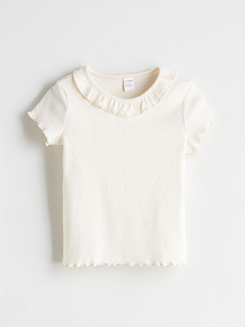 LCW Kids Bisiklet Yaka Basic Kız Çocuk Tişört - S5RU96Z1-FES