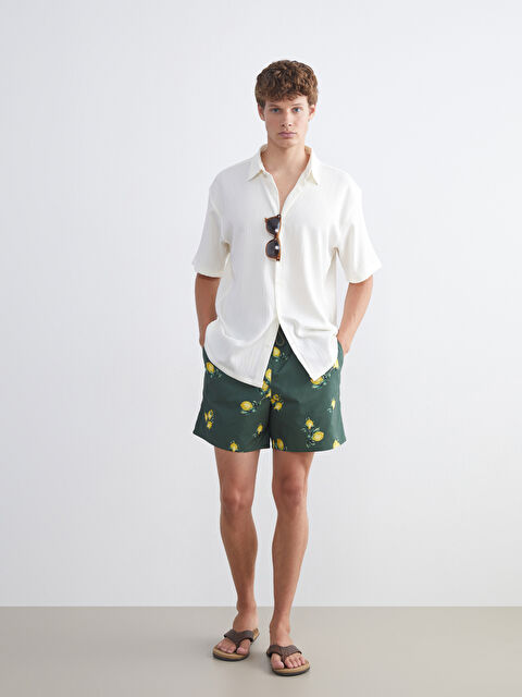 LCW SWIMWEAR Kısa Boy Desenli Erkek Deniz Şortu - S5RV27Z8-LUG