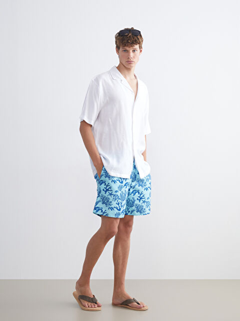 LCW SWIMWEAR Kısa Boy Desenli Erkek Deniz Şortu - S5RV29Z8-LQQ