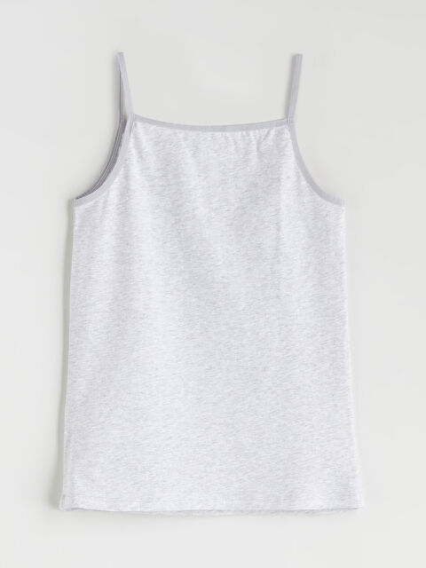 LCW Kids Kare Yaka Kız Çocuk Atlet - S5RV35Z4-CT3