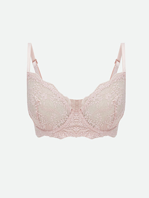 LCW DREAM Balenli Dolgusuz Dantelli Tişört Sütyen - S5RV65Z8-ZVL