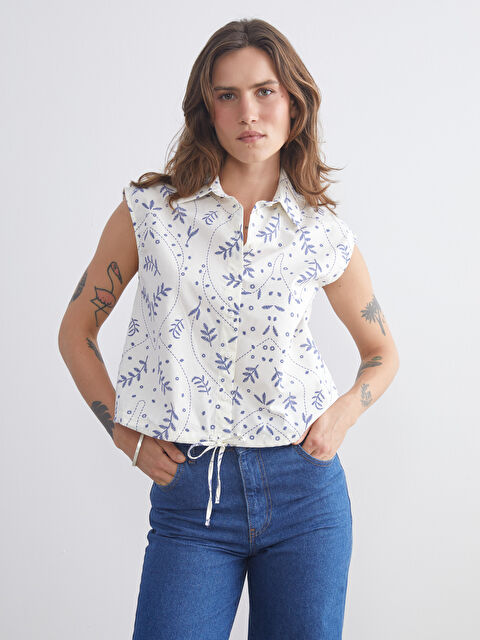 LCWAIKIKI Classic Desenli Kadın Gömlek - S5RY10Z8-Q6K