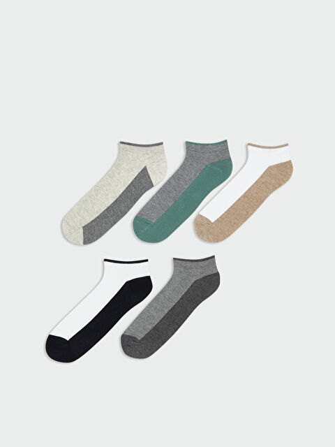 LCW ACCESSORIES Renk Bloklu Erkek Patik Çorap 5'li