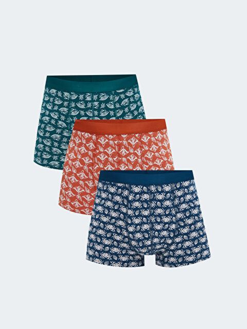 LC WAIKIKI Standart Kalıp Pamuklu Esnek Erkek Boxer 3'lü - S5RY19Z8-LSX