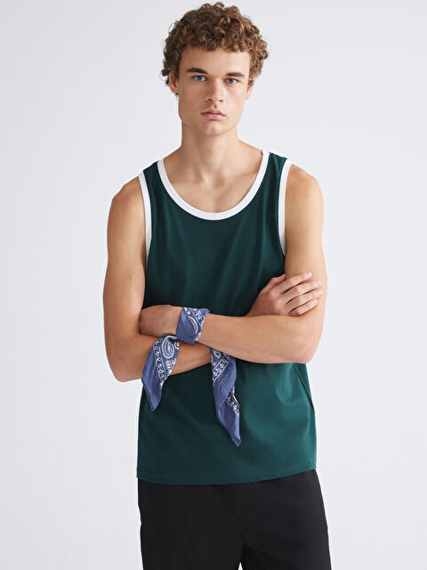 XSIDE Bisiklet Yaka Erkek Kolsuz Tişört - S5RY36Z8-YKN