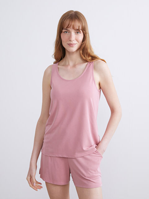 LCW DREAM U Yaka Kadın Pijama Üstü - S5RY42Z8-GPV