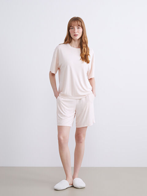 LCW DREAM Beli Lastikli Kadın Şort Pijama Altı - S5RY46Z8-FRP