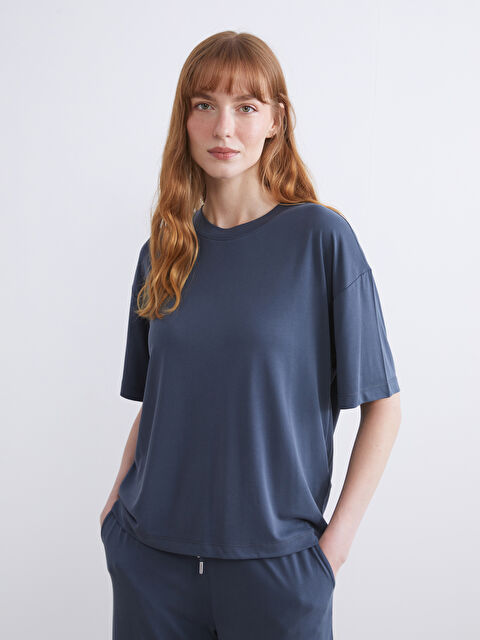 LCW DREAM Bisiklet Yaka Kadın Pijama Üstü - S5RY47Z8-HKG