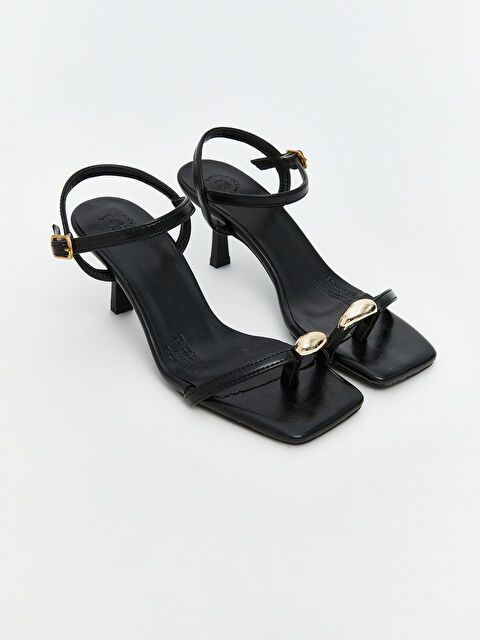 LCW STEPS Deri Görünümlü Kadın Topuklu Ayakkabı - S5RY58Z8-HUC