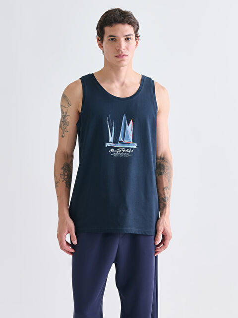 XSIDE Bisiklet Yaka Erkek Kolsuz Tişört - S5RY69Z8-RFH