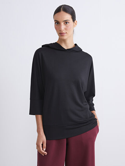 LCWAIKIKI Classic Kapüşonlu Kadın Sweatshirt - S5RY89Z8-CVL