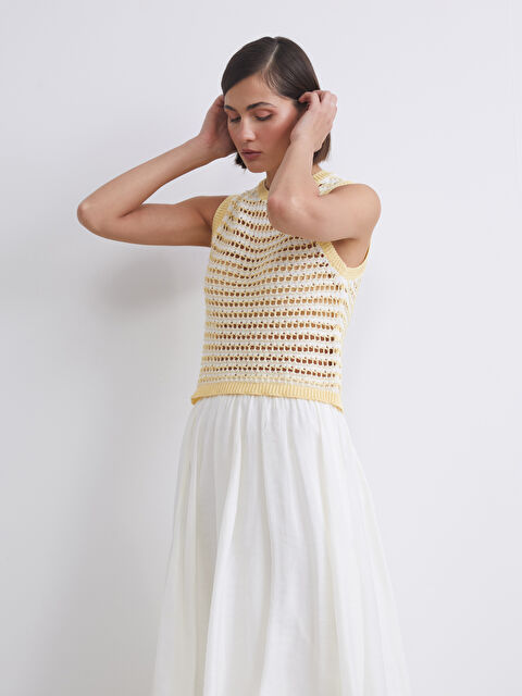 LCW Vision Bisiklet Yaka Ajurlu Kadın Triko Süveter - S5S028Z8-FSW