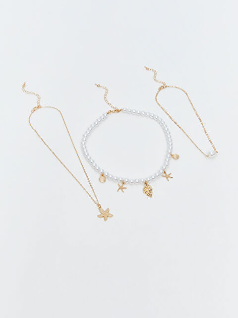 LCW JOY Taşlı Kadın Kolye Seti 3'lü