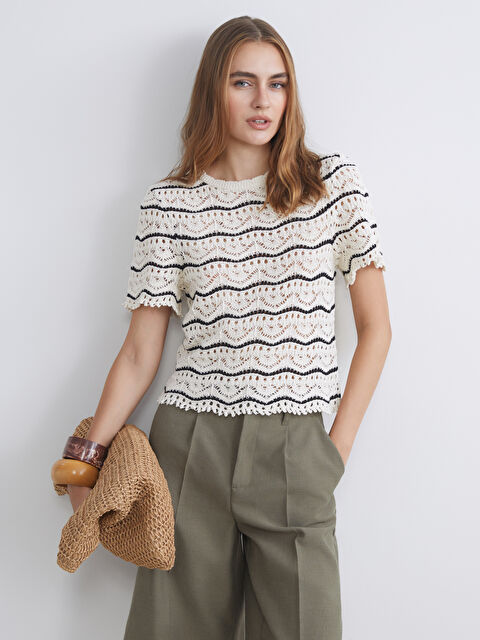 LCWAIKIKI Classic Bisiklet Yaka Ajurlu Kadın Triko Kazak - S5S221Z8-LFC