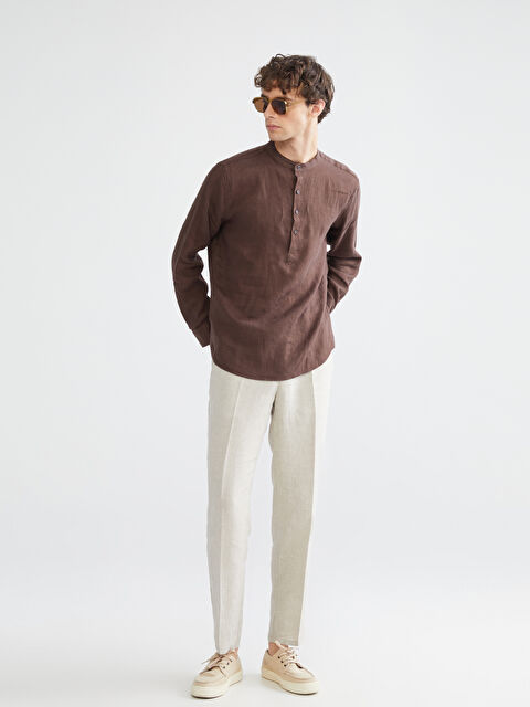 SOUTHBLUE Standart Kalıp %100 Keten Erkek Pantolon - S5S244Z8-CR8