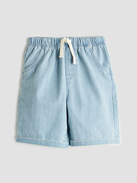 LCW Kids Rahat Kalıp Beli Lastikli Erkek Çocuk Jean Şort - S5S252Z1-311